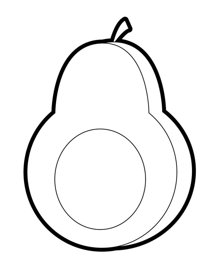 Printbare avocado voor kinderen