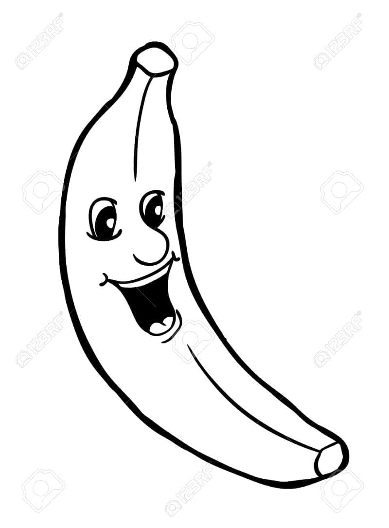 Printbare banaan voor kinderen