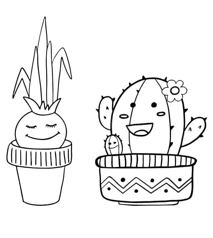 Printbare cactus afbeelding