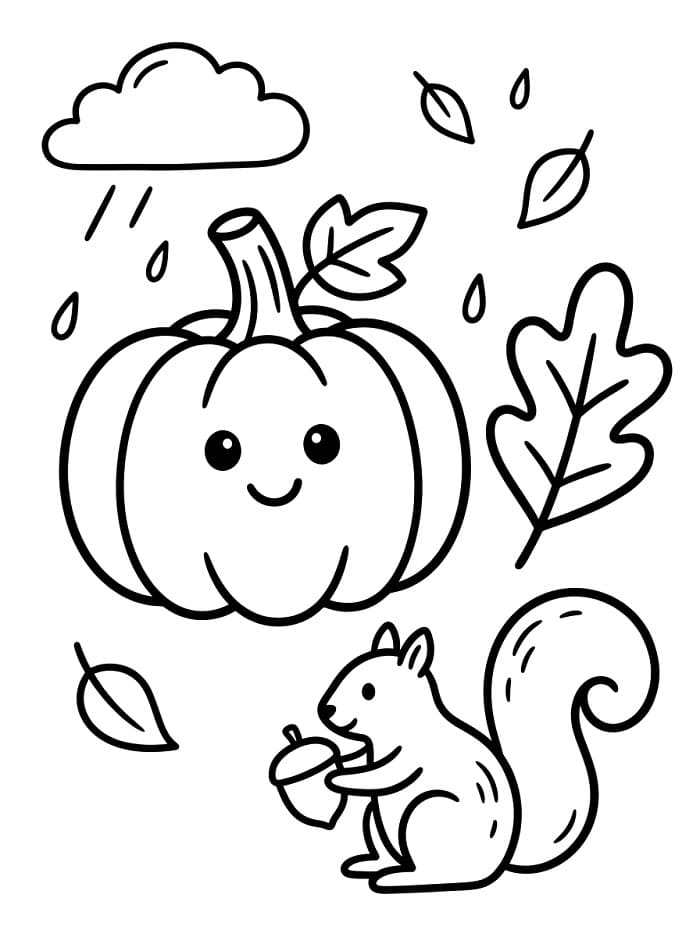 Printbare herfst afbeelding