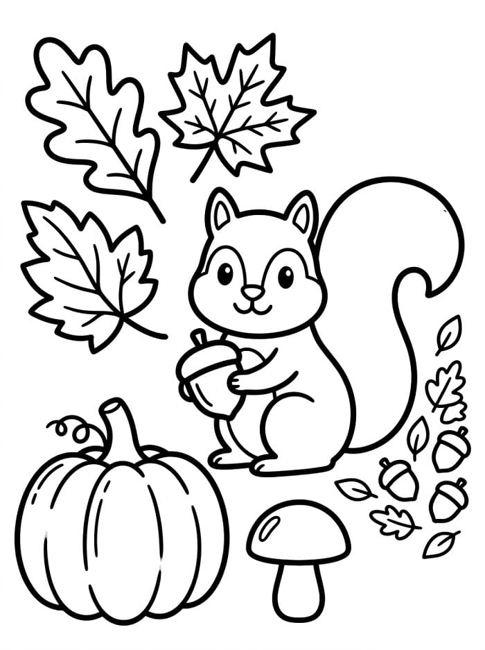 Printbare herfst voor kinderen