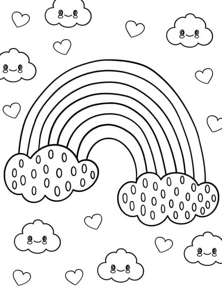 Printbare regenboog afbeelding