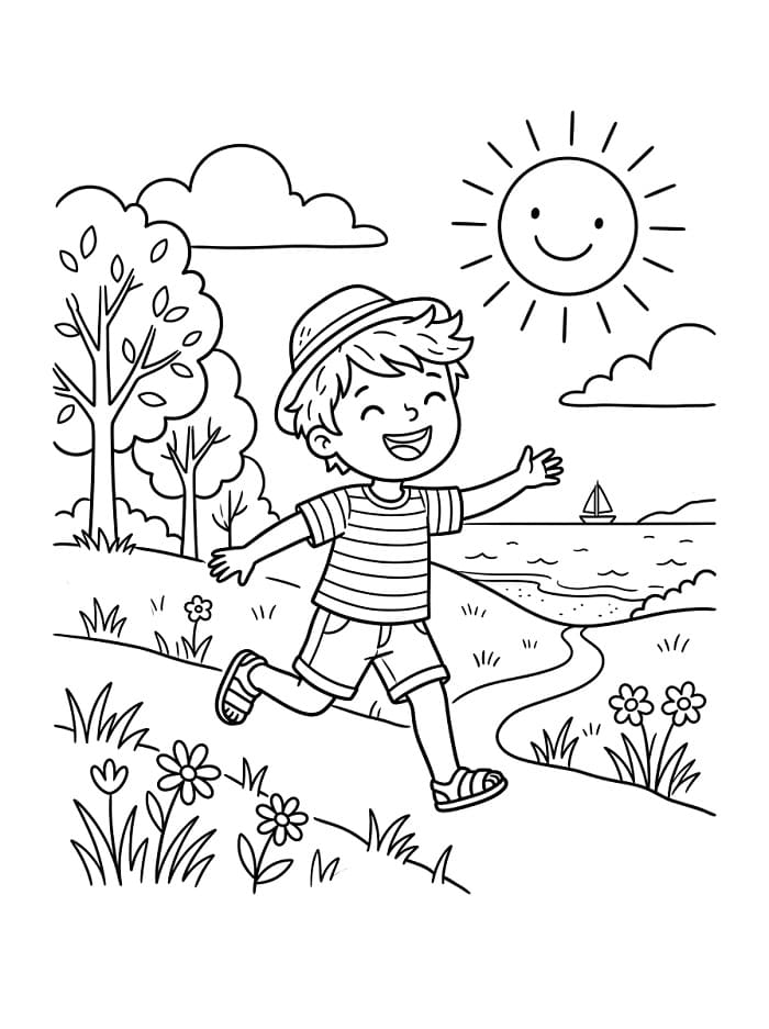 Printbare zomer voor kinderen