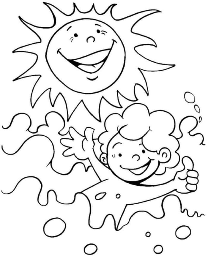 Printbare zon voor kinderen