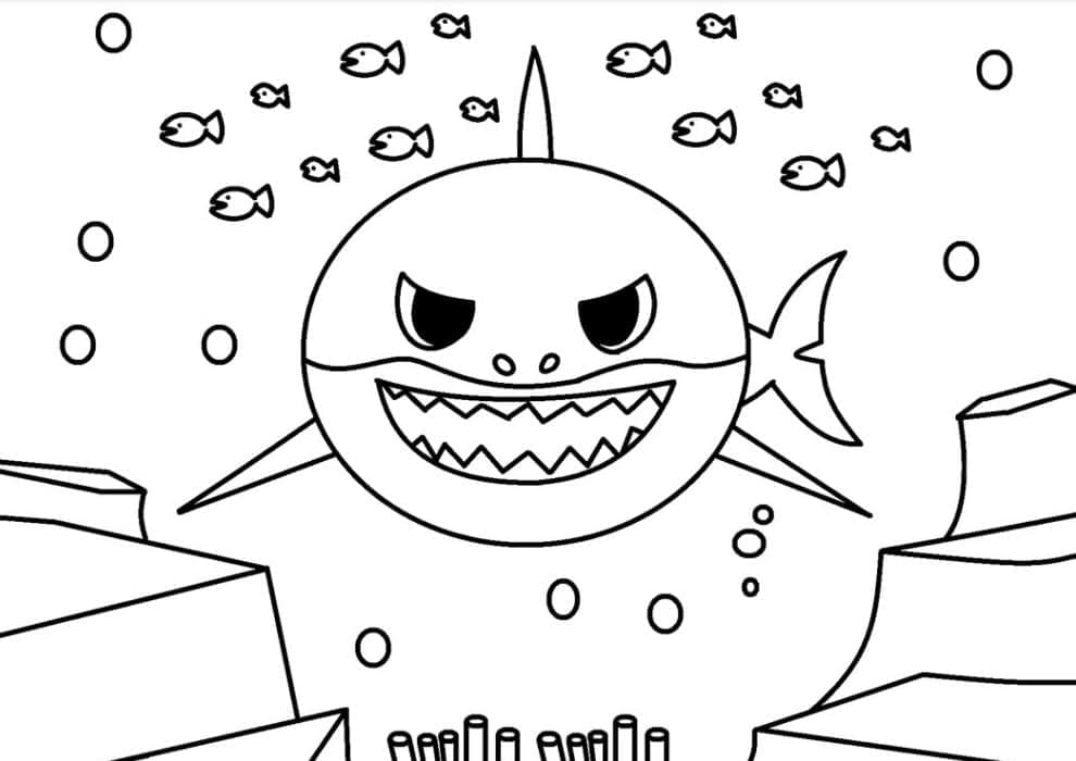 Printvriendelijke Baby Shark