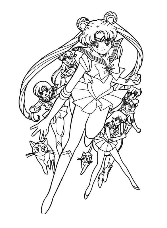 Printvriendelijke Sailor Moon