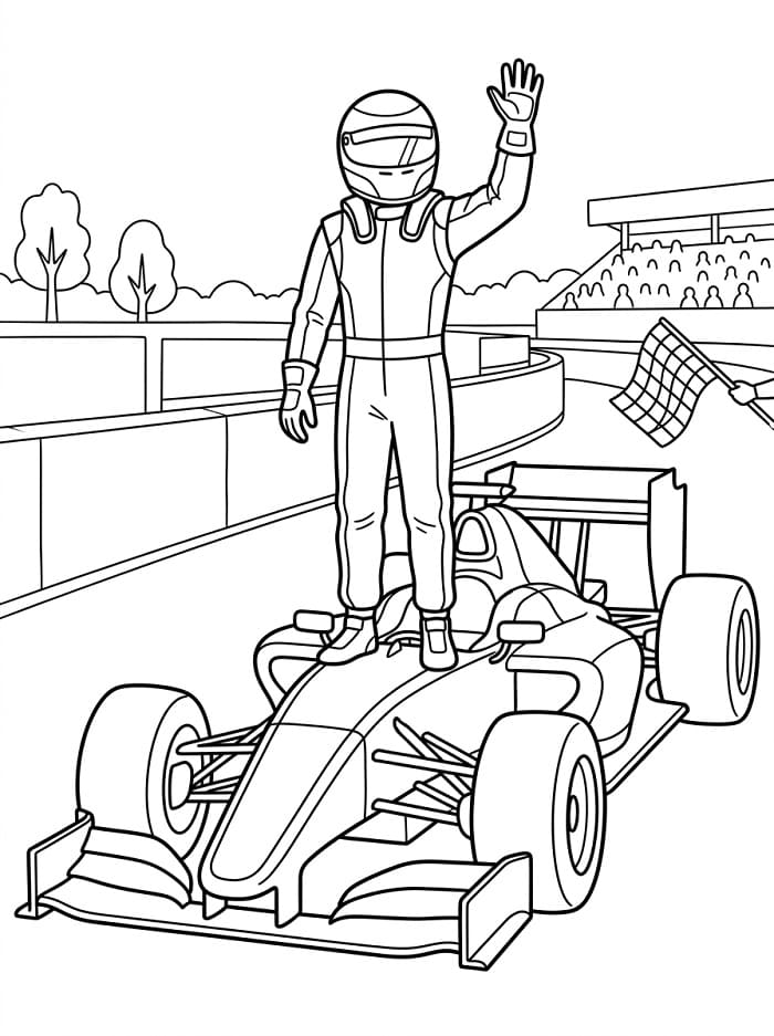 Raceauto gratis printbaar