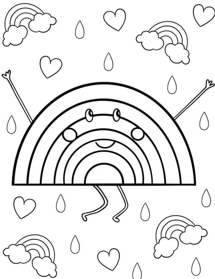 Regenboog om af te drukken