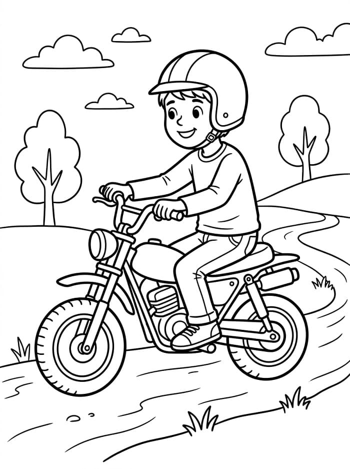 Rijdende motorfiets