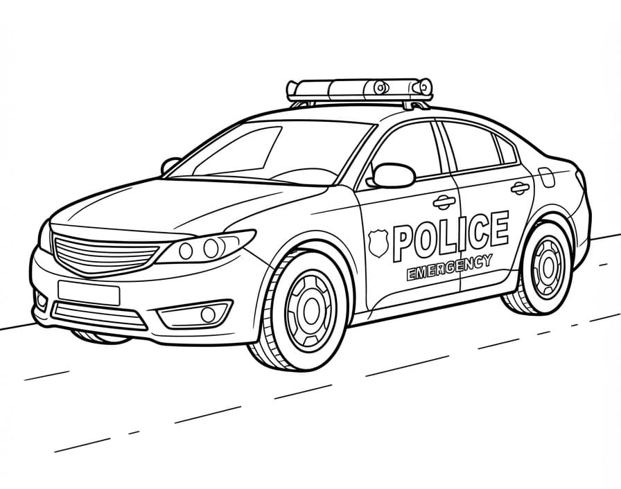 Rijdende politieauto