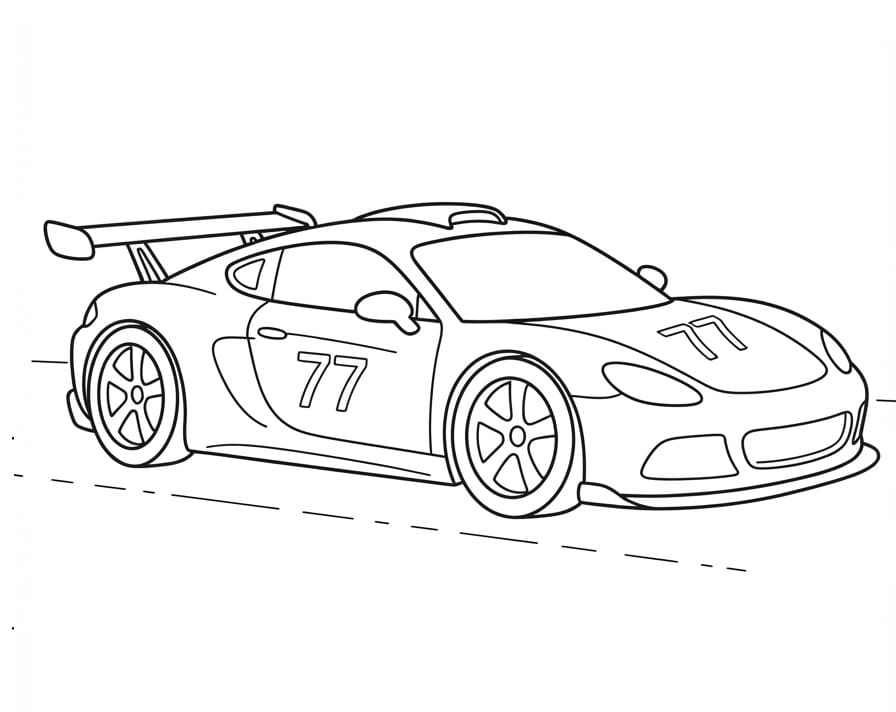 Rijdende raceauto