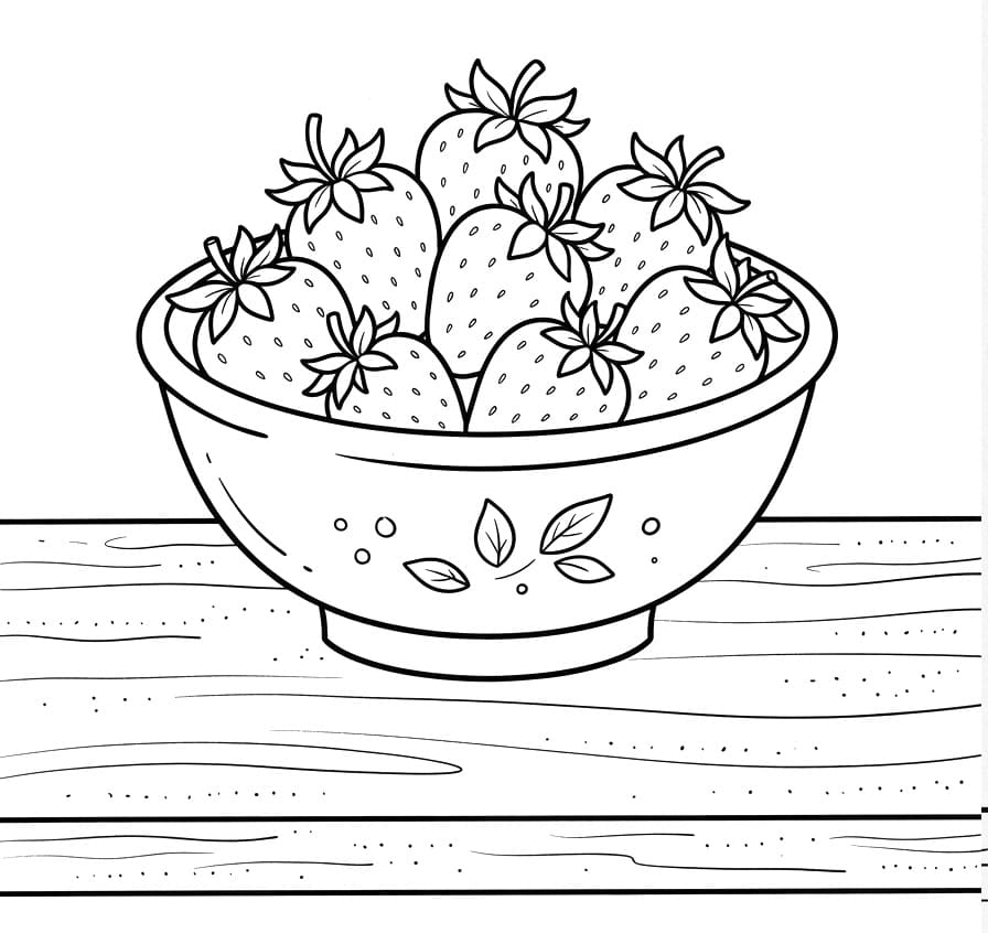 Schaal met aardbeien