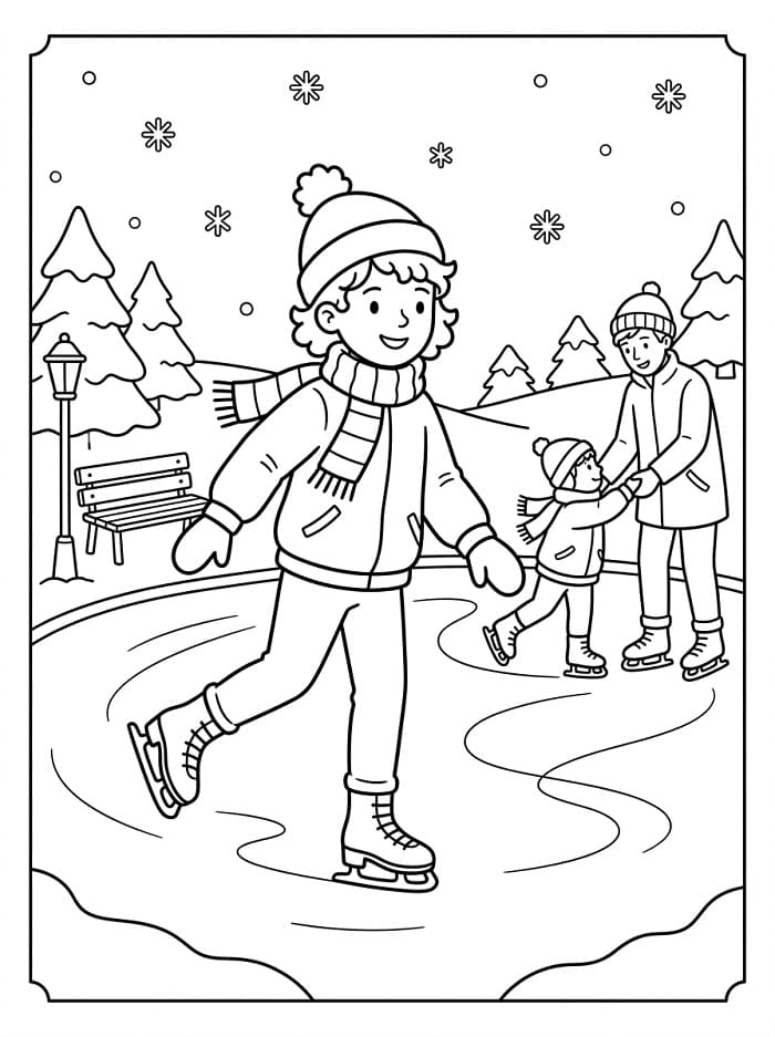Schaatsen in de winter