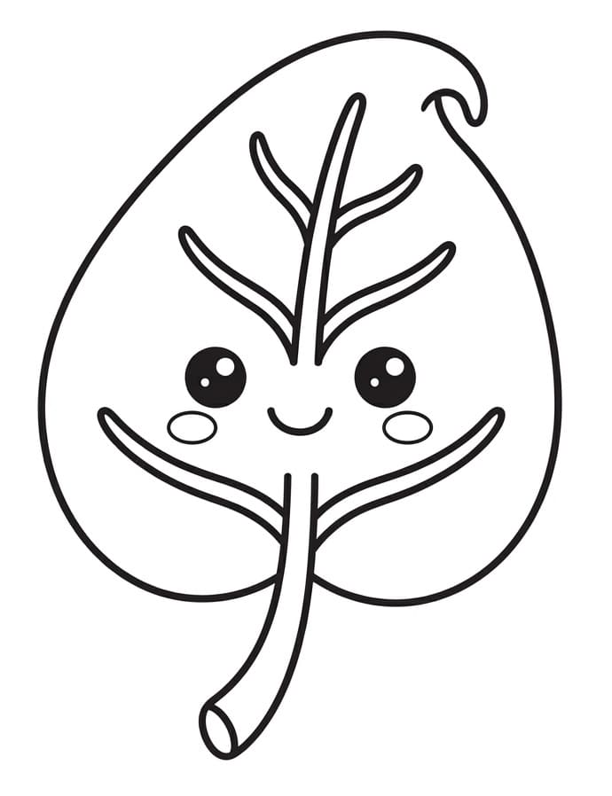 Schattig cartoon blaadje