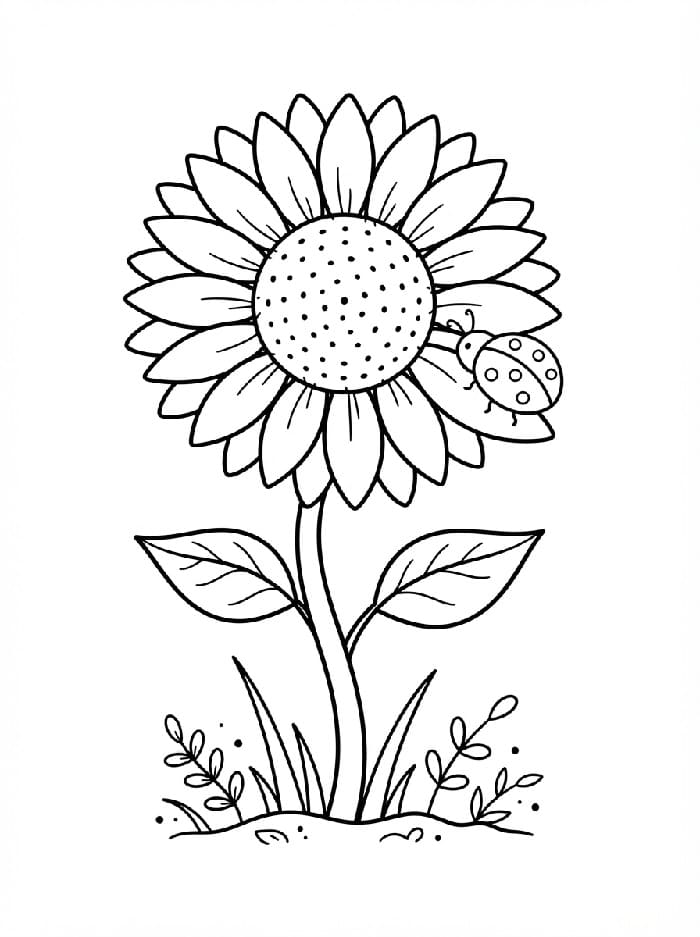 Schitterende zonnebloem