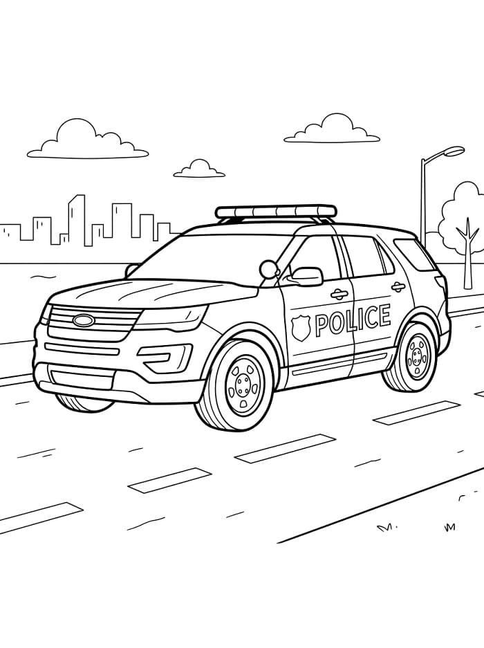 Stoere politieauto