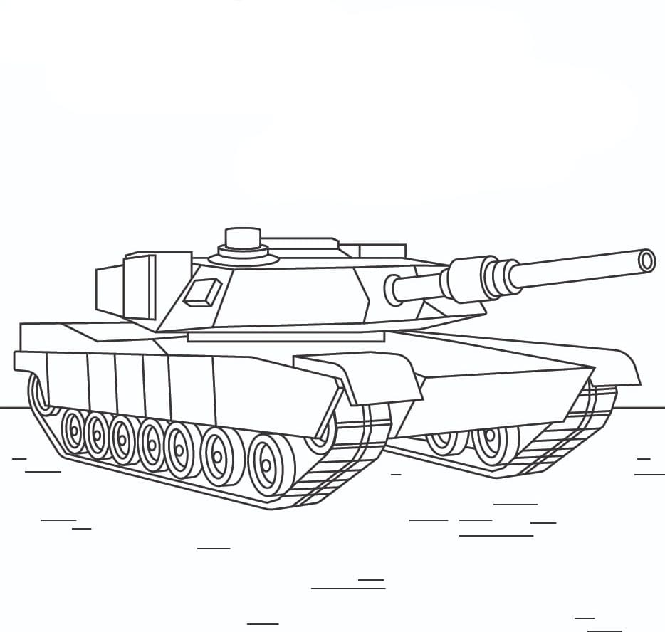 Tank afdrukbaar voor kinderen