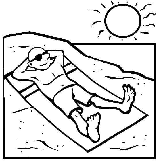 Te printen Strand voor kinderen