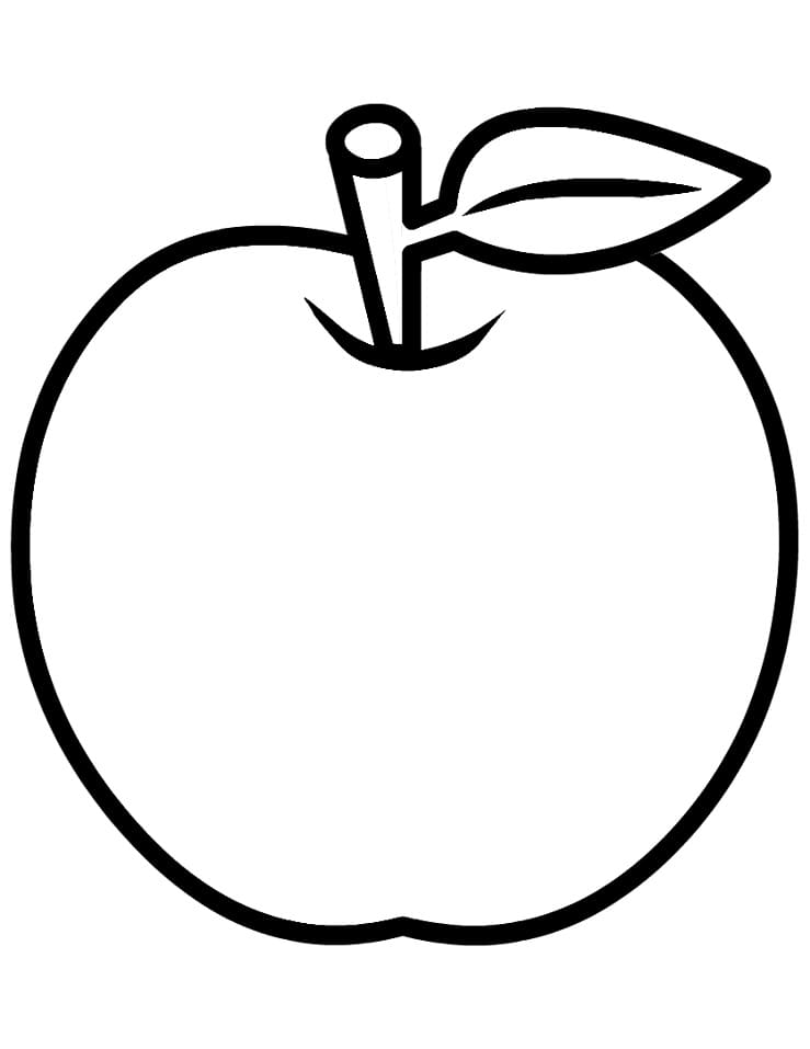 Te printen appel voor kinderen