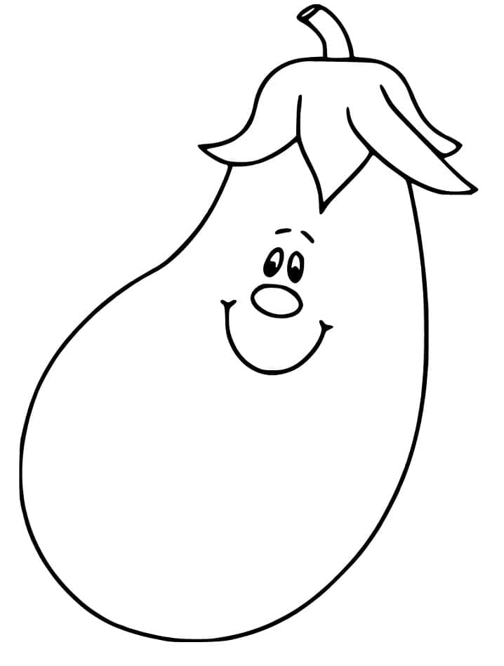 Te printen aubergine voor kinderen