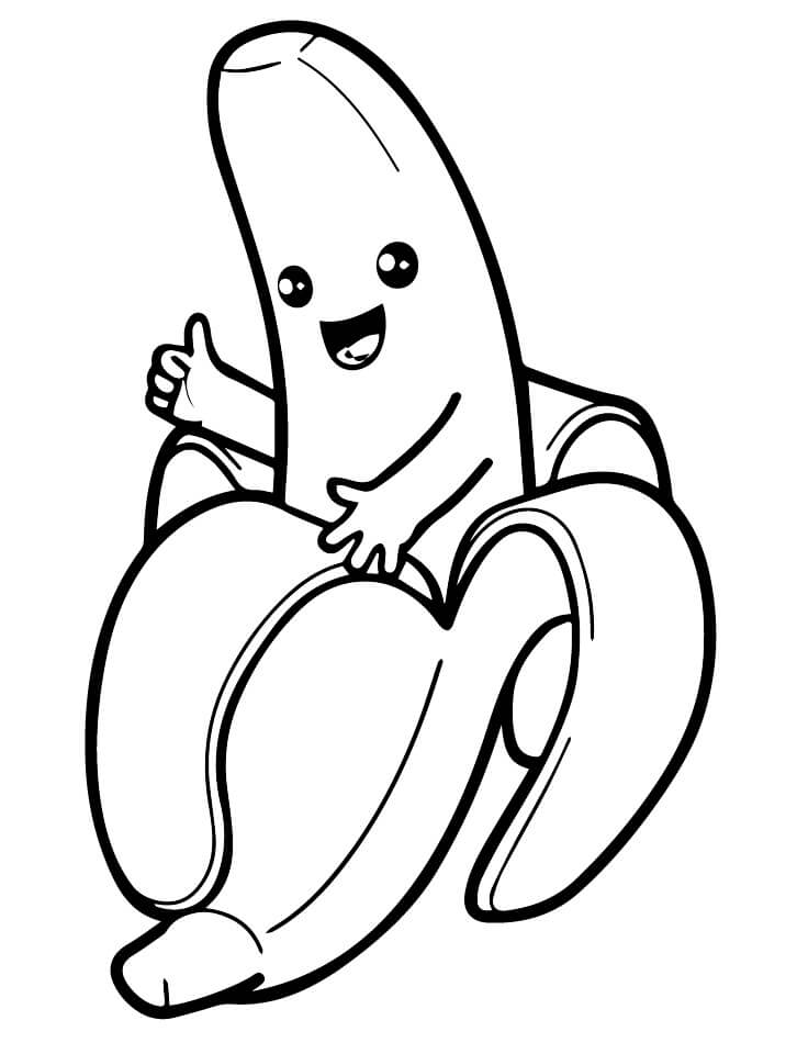 Te printen banaan voor kinderen