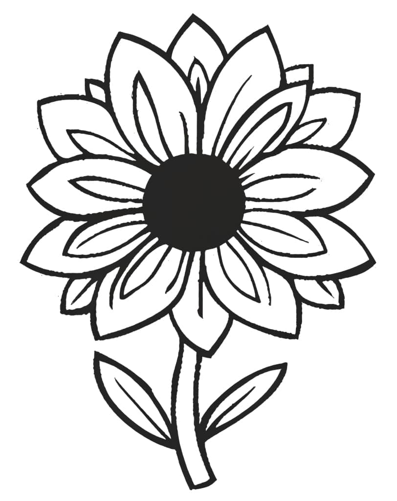 Te printen bloem gratis