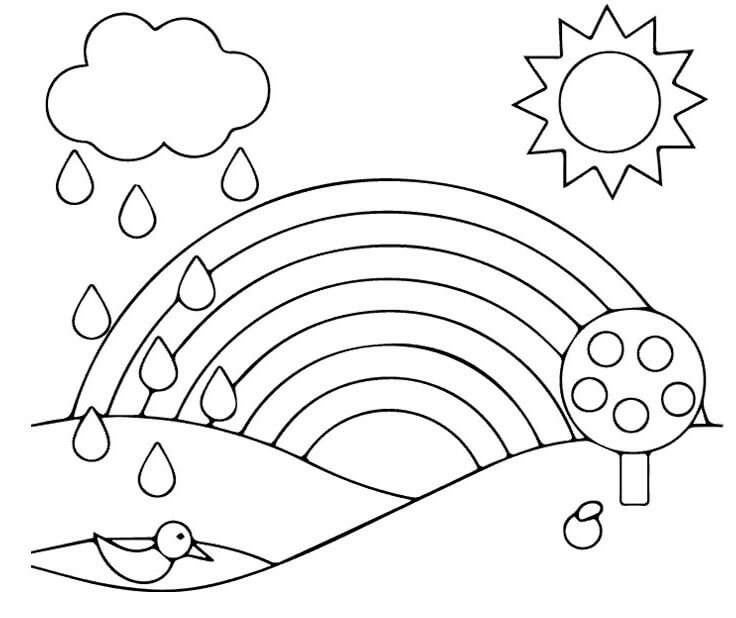 Te printen regenboog gratis