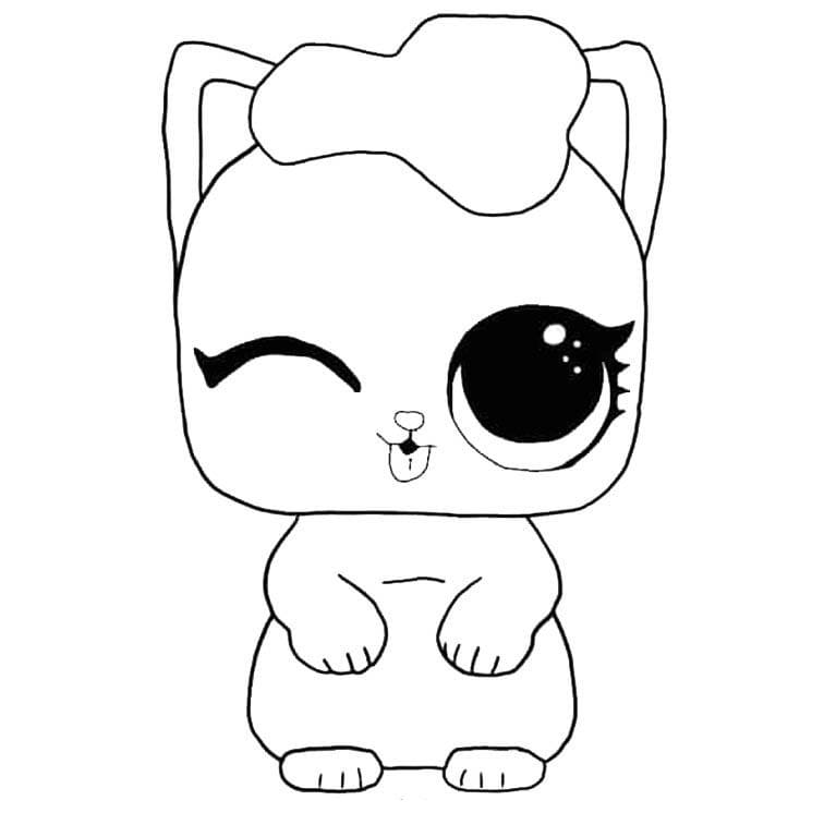The Kitten van LOL Pets kleurplaat