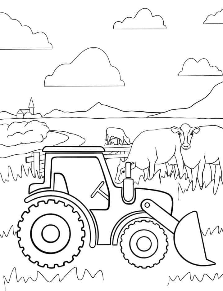 Tractor om te printen