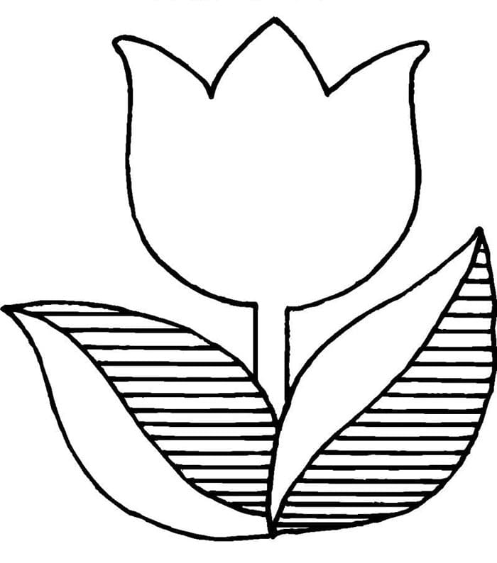 Tulp afdrukbaar voor kinderen