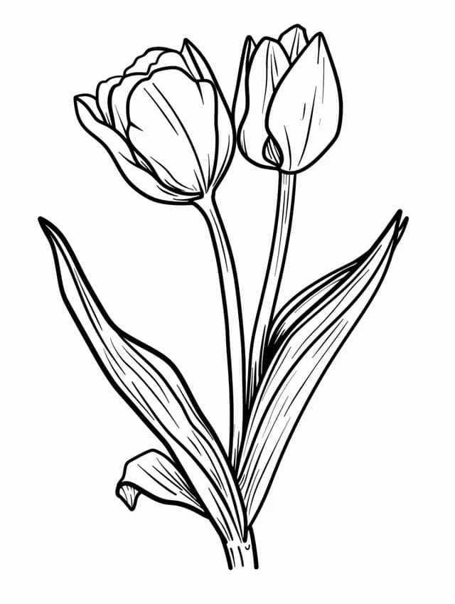 Tulp afdrukbare afbeelding
