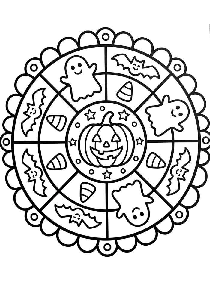 Verbazingwekkende Halloween Mandala