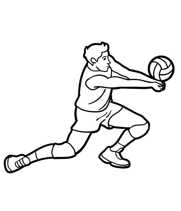 Volleybal om te Printen