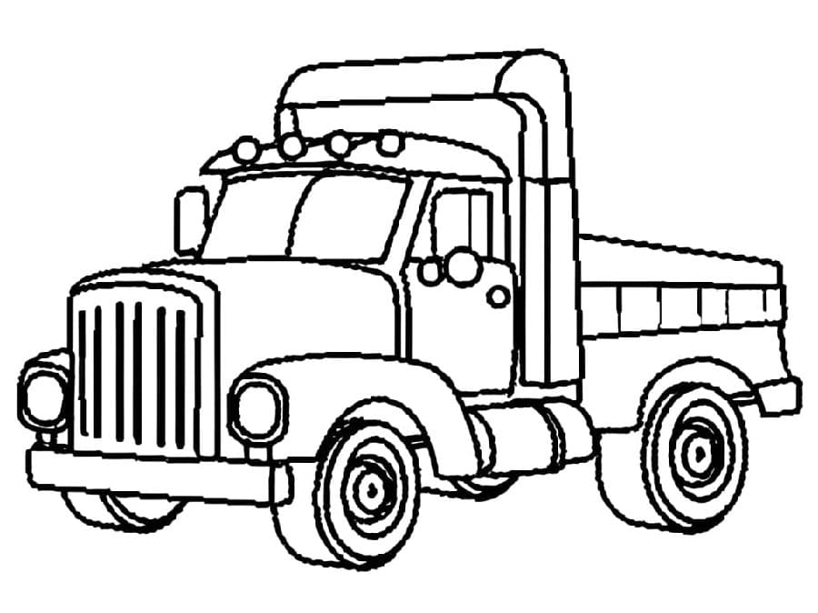 Vrachtwagen om te printen