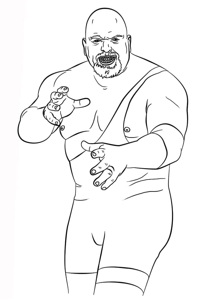 WWE om te printen kleurplaat