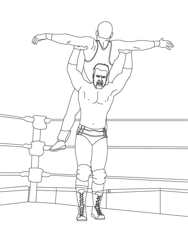 WWE voor kinderen van 1 jaar kleurplaat