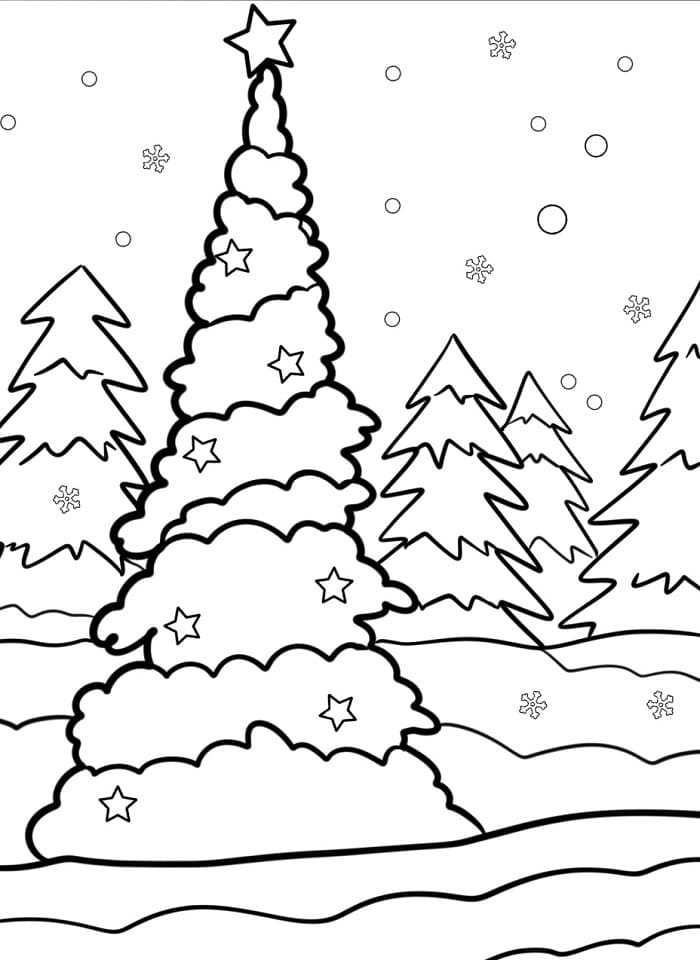 Winter om te printen