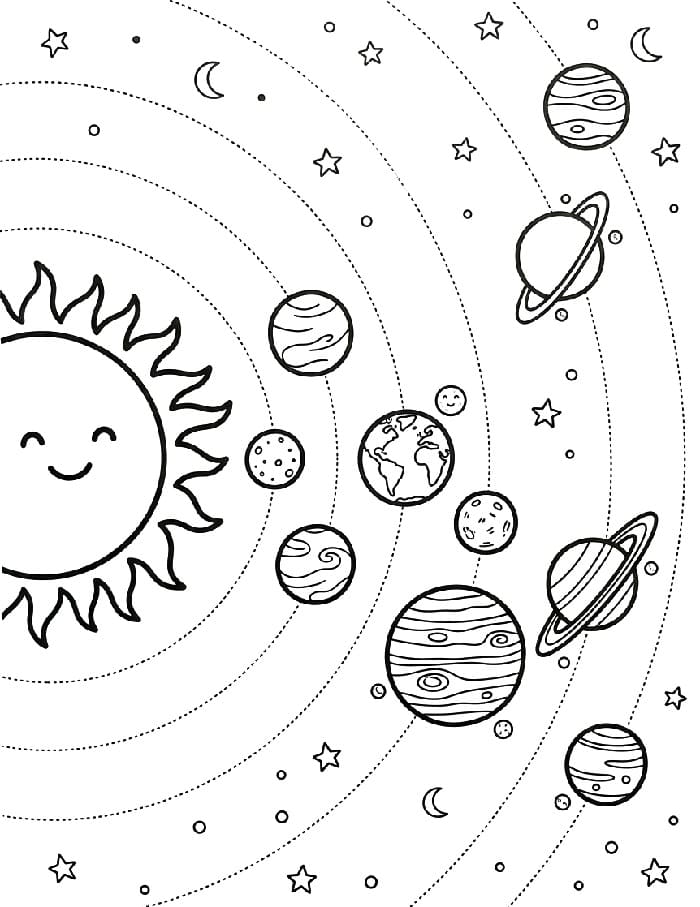 Zonnestelsel in de Ruimte