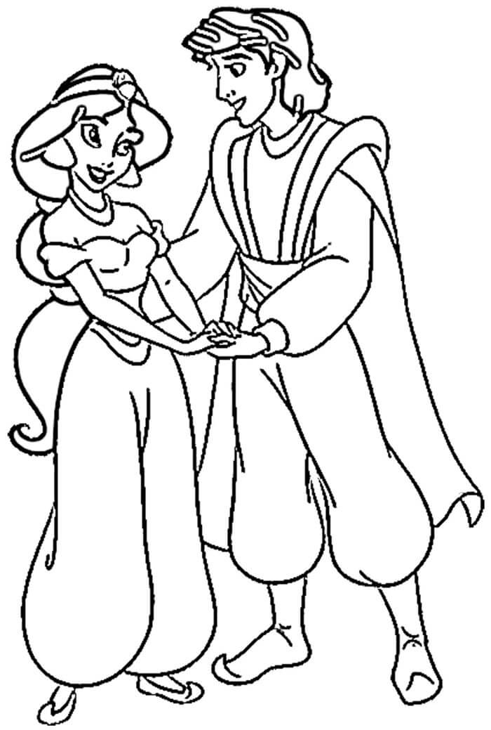Afdrukbare Aladdin Illustratie