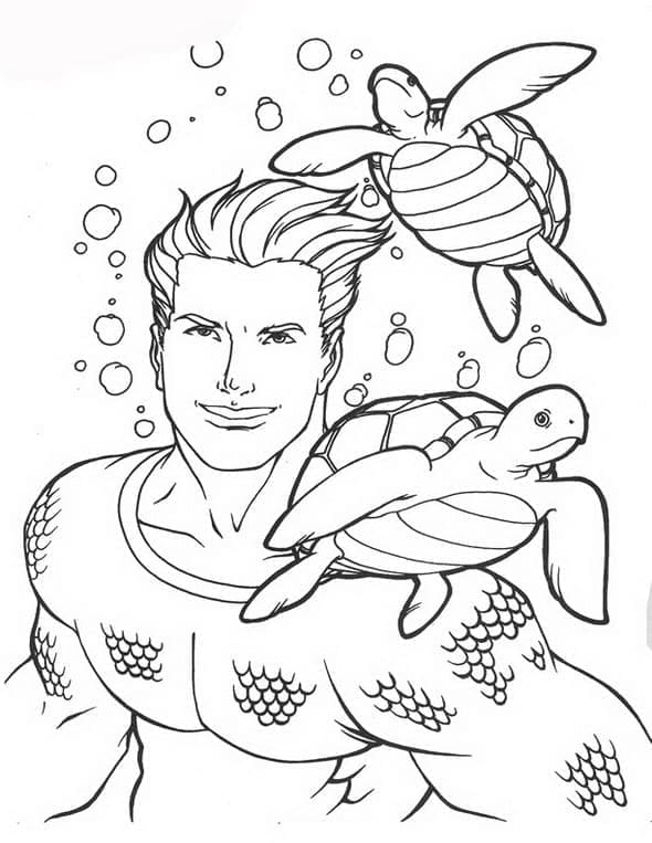 Afdrukbare Aquaman gratis