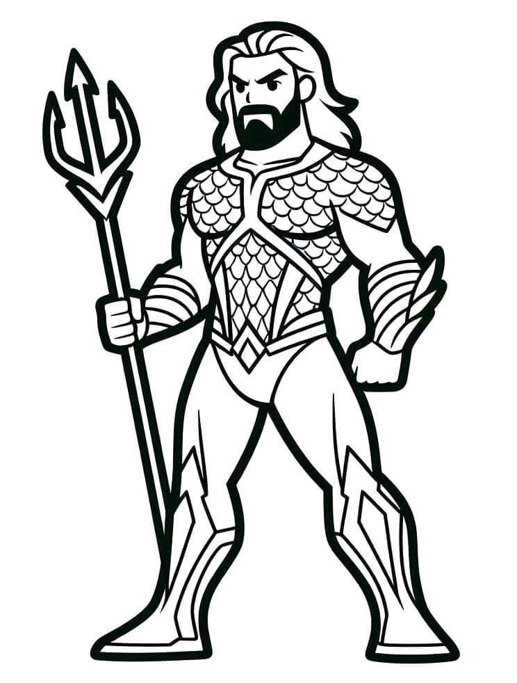 Afdrukbare Aquaman voor kinderen