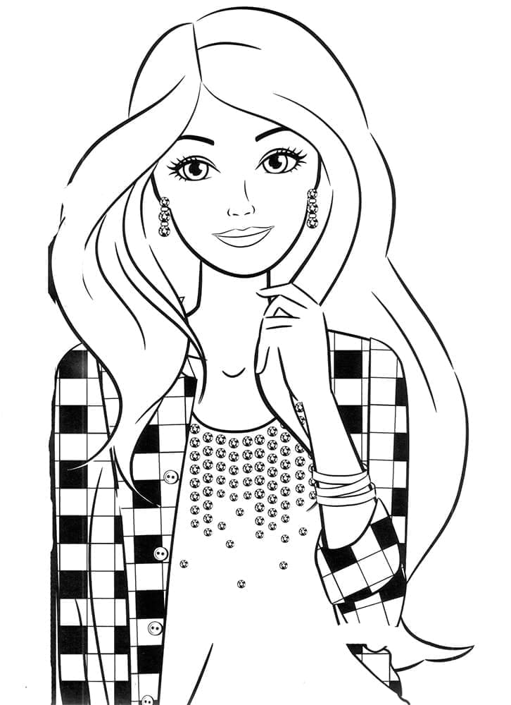 Afdrukbare Barbie Illustratie