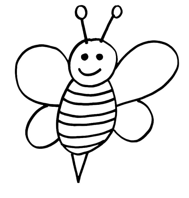 Afdrukbare Bij Illustratie