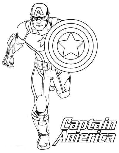 Afdrukbare Captain America gratis