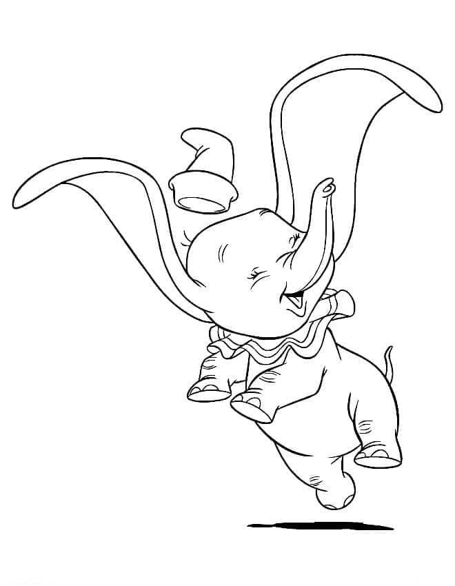Afdrukbare Dumbo Illustratie