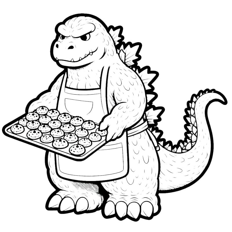 Afdrukbare Godzilla afbeelding