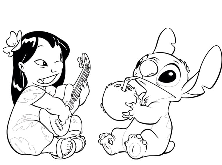 Afdrukbare Gratis Lilo en Stitch