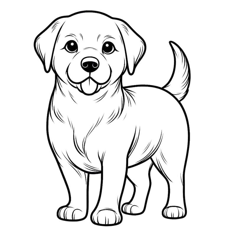 Afdrukbare Hond Illustratie