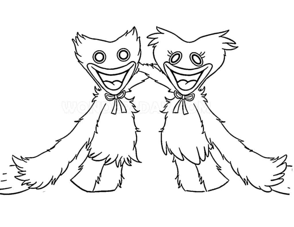 Afdrukbare Huggy Wuggy voor kinderen