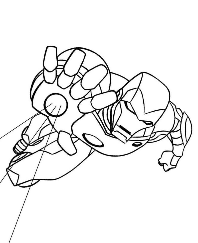 Afdrukbare Iron Man voor kinderen